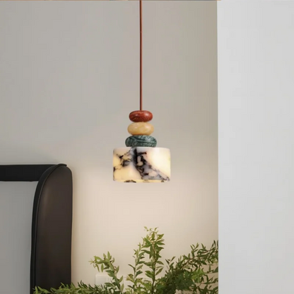 Zelqui MarbelaGlow, Artistic Stone & Marble Pendant Light