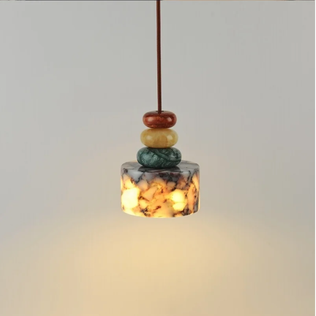 Zelqui MarbelaGlow, Artistic Stone & Marble Pendant Light