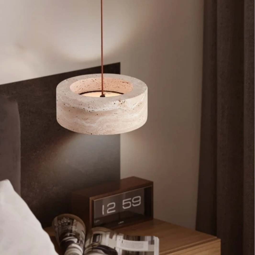 Zelqui TerraCyl, Modern Stone Pendant Light